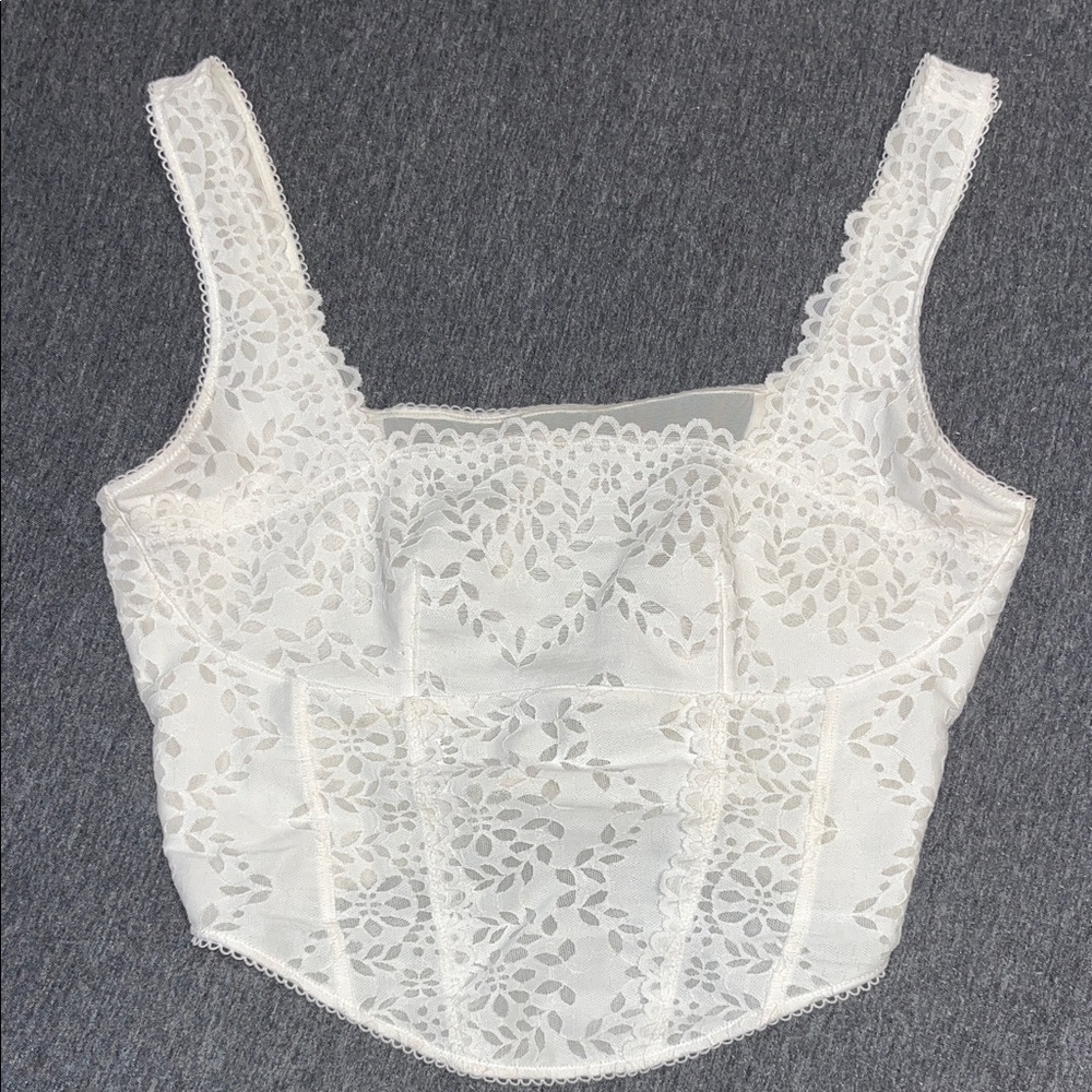 Victoria's Secret white Lace Crop Top